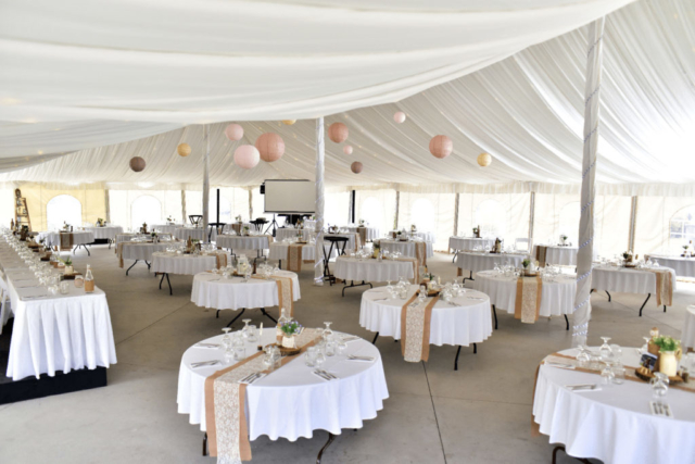 overall inside tent