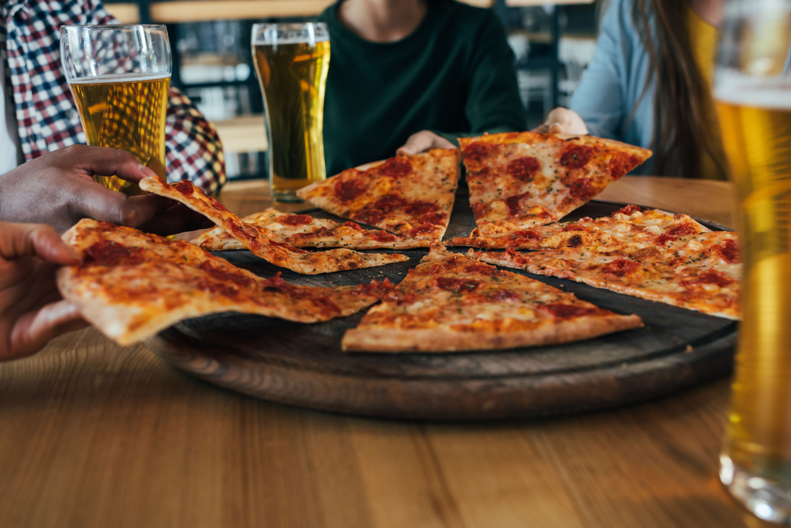pizza and beer