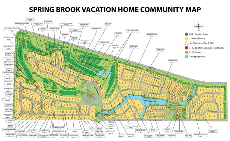 Springbrook Pa Map Community Map of our Vacation Rentals | Spring Brook Vacation Rentals